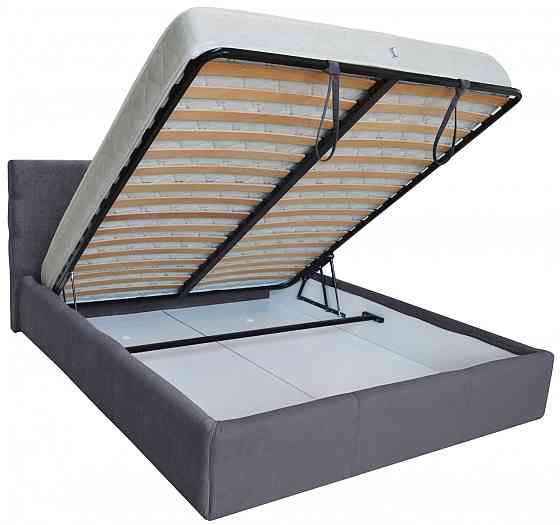 Кровать Двуспальная Manchester VIP 180 х 200 см Мисти Dark Grey A1 С дополнительной металлической цельносварной рамой Темно-серый Киев