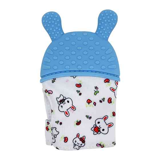 Прорізувач-рукавичка "Зайчик" MGZ-0404 (Blue) на липучці Вінниця