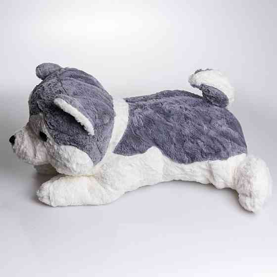 Мягкая игрушка-плед,подушка 3 в 1 Хаски плед в игрушке 50×30×26 (см) Серый 7124G SBR Киев