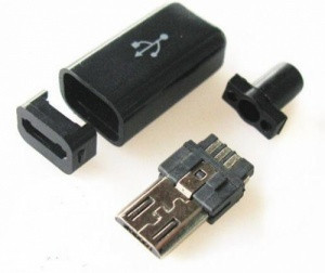 Штекер micro USB 5pin с разборным корпусом Полтава - изображение 1