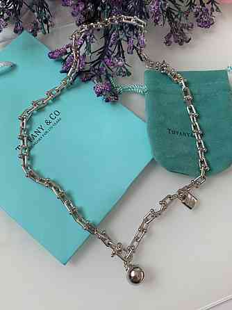 Тиффани Tiffany подвеска цепь крупная на шею с шариком и замочком / упакована в мешочек Tiffany Одесса