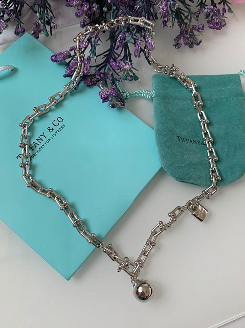 Тіффані Tiffany підвіска ланцюг велика на шию з кулькою і замочком Одеса - фото 2