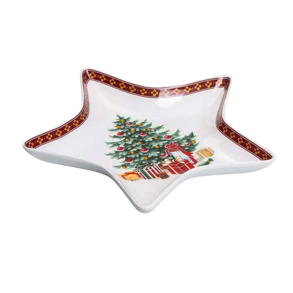 Блюдо сервировочное в форме звезды 25×21 см новогоднее HP-SD-2 Киев - изображение 6