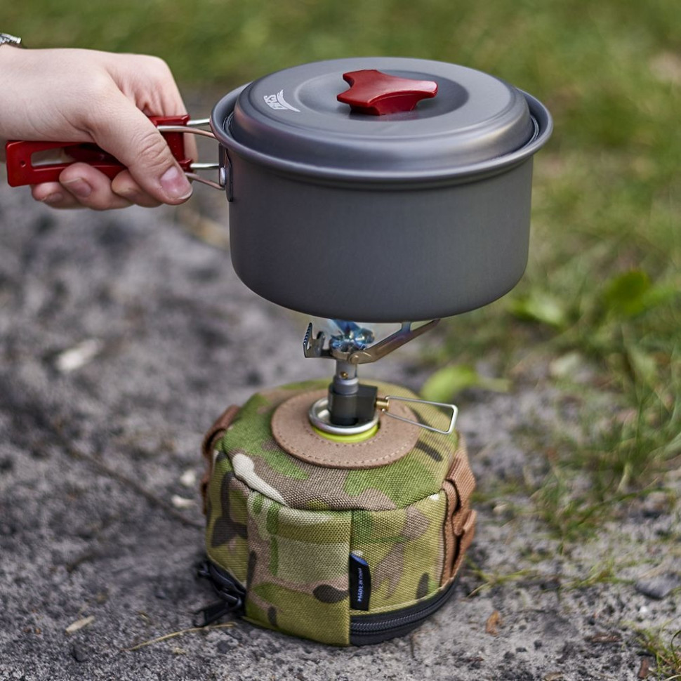 Набір газовий пальник BRS-3000T титановий + газовий балон Quest 450 г нарізний бутановий Київ - фото 10