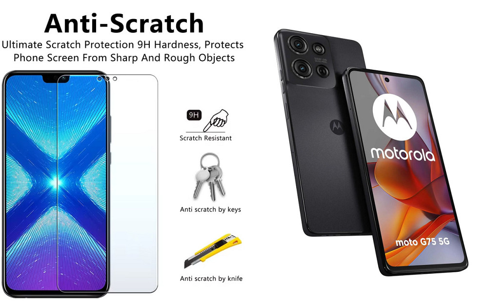 Защитное стекло NeoGlass для Motorola Moto G75 – ультрапрозрачное и устойчивое Киев - изображение 1