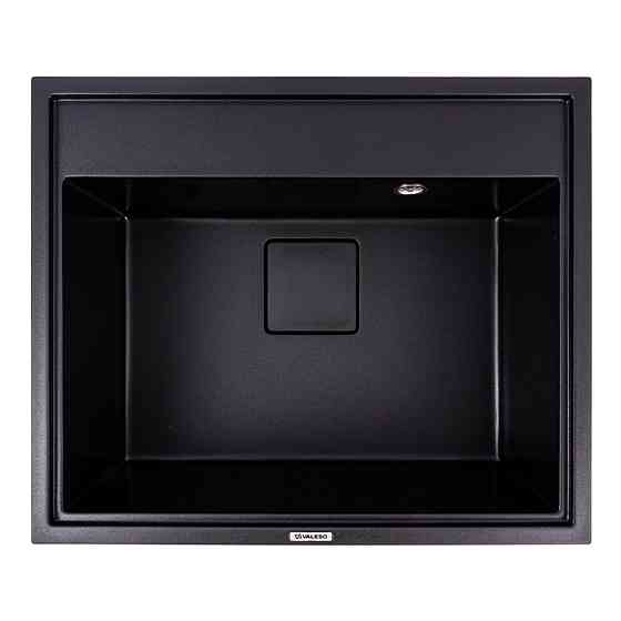 VALESO Комплект: Мийка гранітна 6050 SHERLIT VALESO + Змішувач Q411MB + Сифон (Чорний) Киев