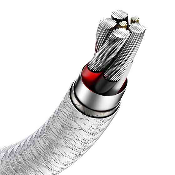 Кабель Baseus Cafule Series Metal Data Cable USB to Type-C 66W 1m White Одеса