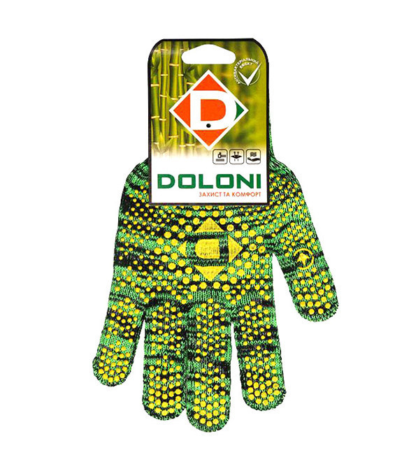 Перчатки рабочие защитные трикотажные с ПВХ рисунком Doloni Универсал D р.10 4252 Ровно - изображение 6