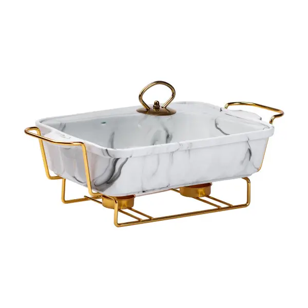 Yiwu Мармітниця настільна порцелянова 1,5 літра марміт прямокутний 35х19х11,5 см для других стр Коломыя - изображение 3