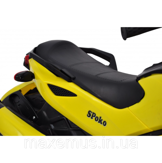 Электромотоцикл детский трицикл на аккумуляторе 3-х колесный SP-610 электрический мотоцикл для детей желтый Мостиська - фото 4
