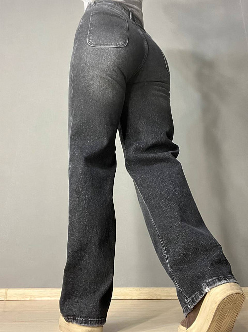 Джинси жіночі Q-4 Denim 561-70 палаццо рівні від стегна стрейчеві комфорт, чорний, 28, 28, 76 см, 104 см Київ - фото 20