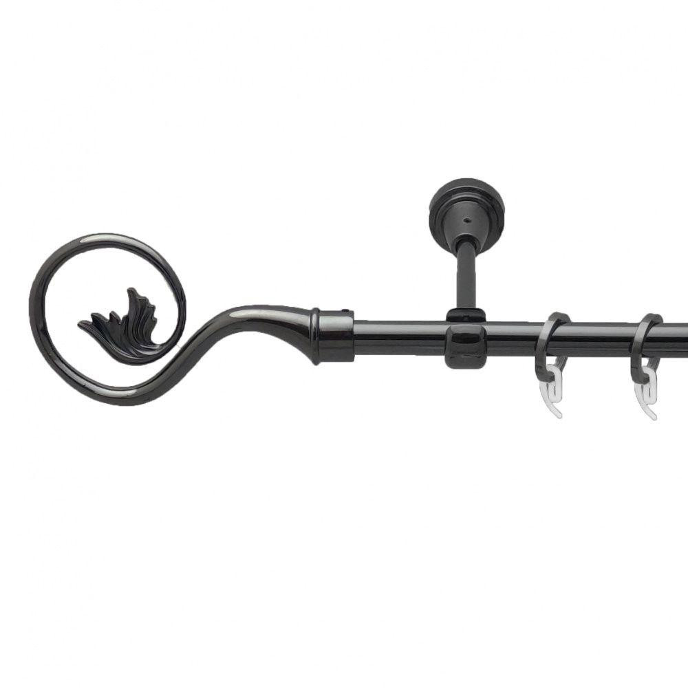 Карниз Orvit Ніка металевий однорядний відкритий гладка труба кільце фасонне металеве  Онікс 16 мм 300 см (4713205) Львів - фото 1