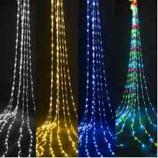 Гирлянда-водопад (Curtain-Lights) Itrains 240B-2 внутренняя, пров.:прозрачный, 3*1,5м (Синий) Киев