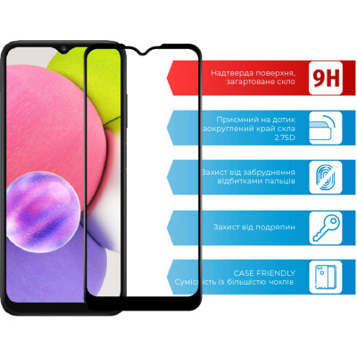 Стекло защитное ACCLAB Full Glue Samsung A03S (1283126515330) Винница - изображение 2