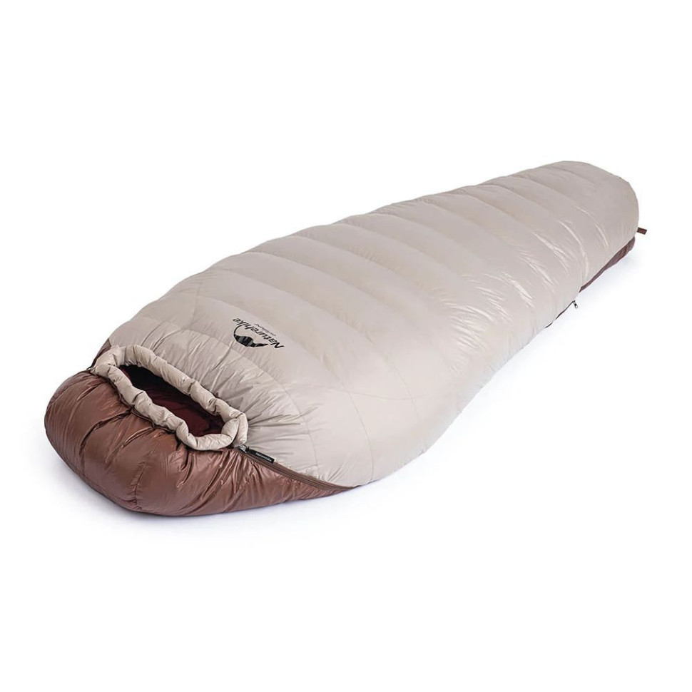 Спальник з натуральним пухом Naturehike Snowbird NH20YD001, p-р L, коричневий 720 г Киев - изображение 4