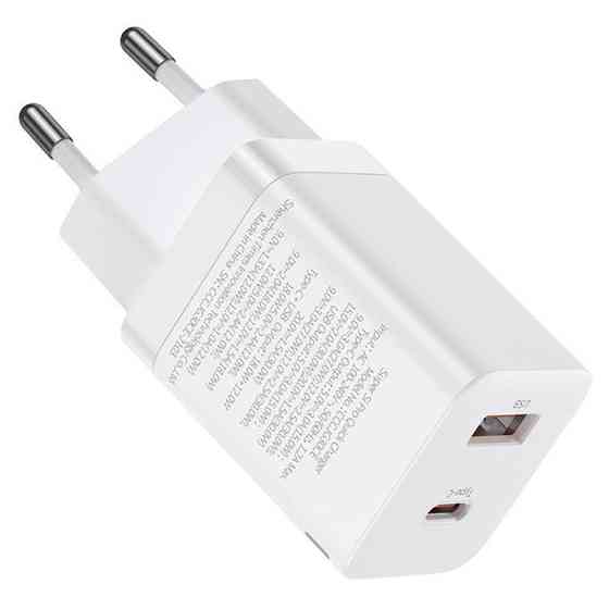 Мережевий зарядний пристрій Baseus Super Si Pro Quick Charger Type-C+USB 30W білий Львів