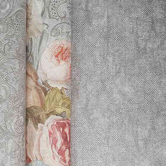 Шпалери метрові вінілові на флізелін Yuanlong Samsara метрові однотонні під шкіру темно сірі Київ