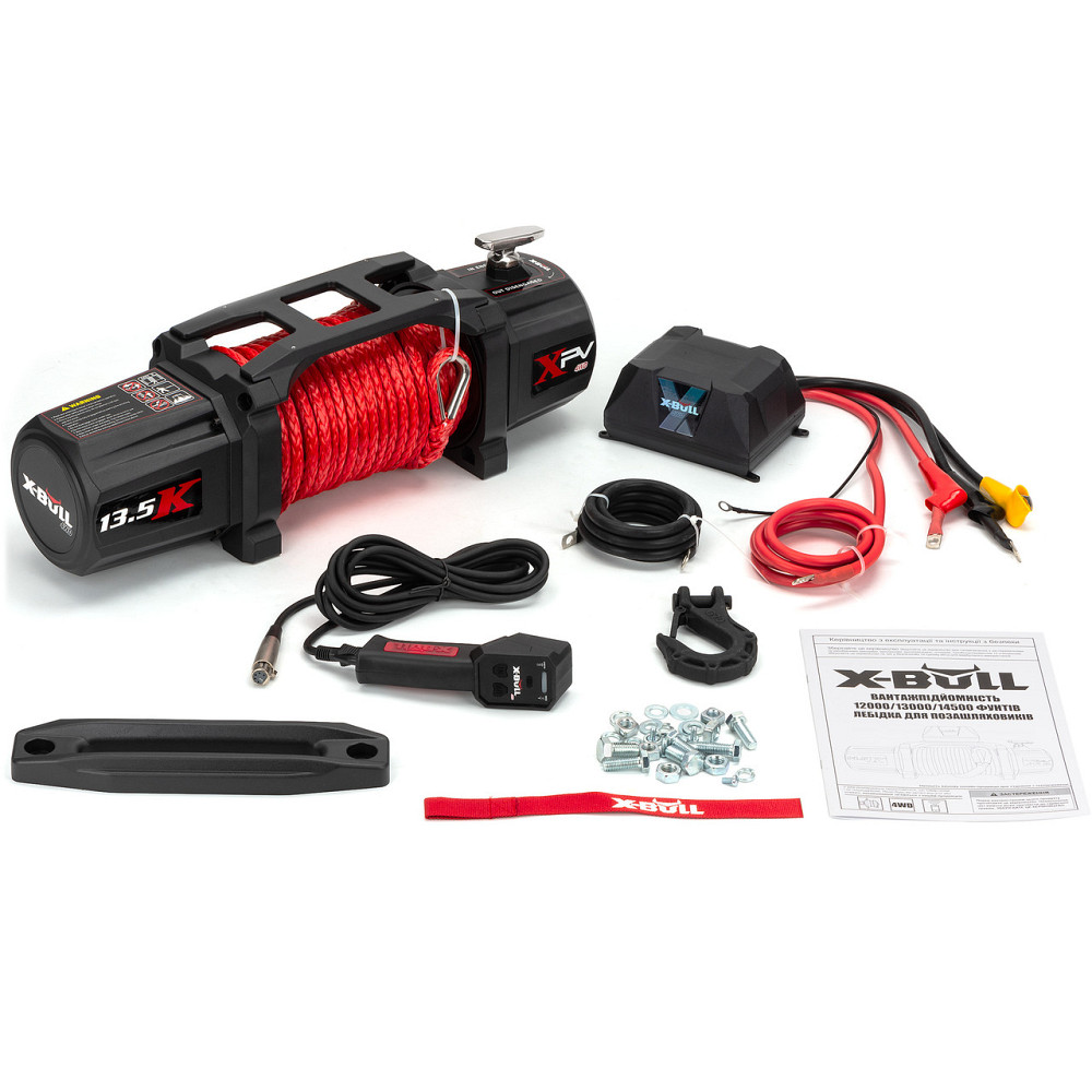 Лебедка Для Квадроцикла И Автомобиля X-Bull  С Синтетической Веревкой И Автоматическим Тормозом Киев - изображение 1