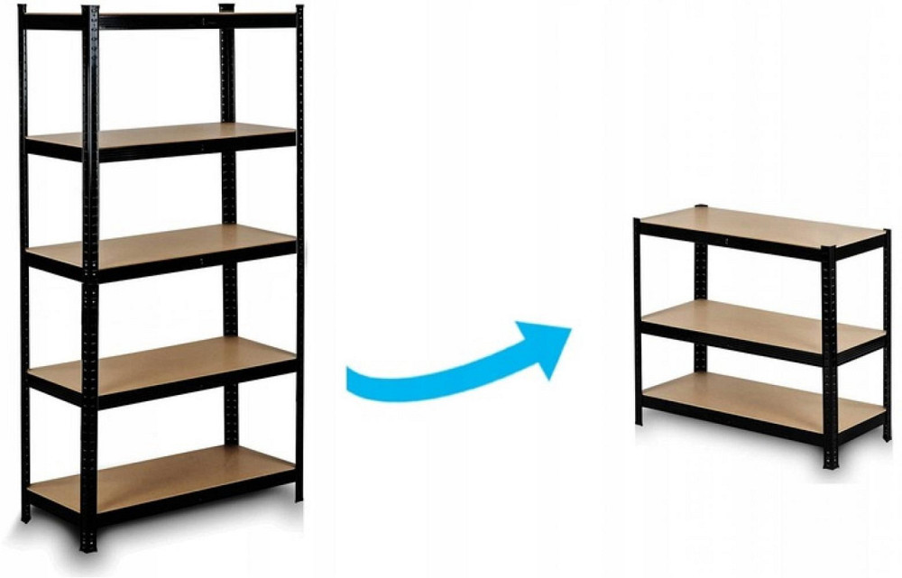 Металевий поличний стелаж вітрина з полицями Siker G7030 150х70х30 см Київ - фото 8