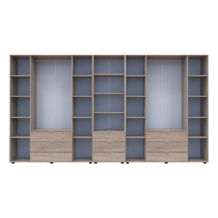 Шафа для одягу Гелар Doros Дуб сонома 4+4ДСП з пеналом 370х49.5х203.4 (DRS-011933) Львів - фото 7