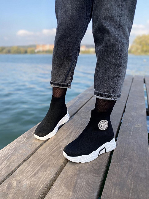 No brend Кросівки жіночі Q-7 чорні (весна-літо, сітка) (3172) Коломия - фото 10