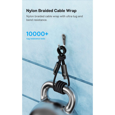 Дата кабель USB-C to USB-C 1.0m 240W Black Baseus (CAWJ040001) Вінниця - фото 7