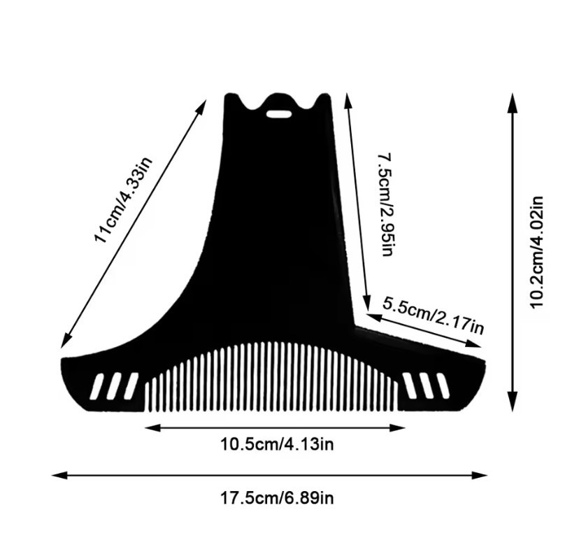 Шаблон для бороды, трафарет для бороды и усов, стайлер, триммер для бороды, чорный Киев - изображение 7
