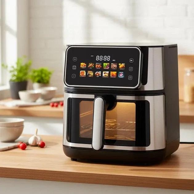 Аэрофритюрница Sokany SK-10118 8 л электрическая мультипечь без масла с таймером и регулировкой температуры Одесса - изображение 3