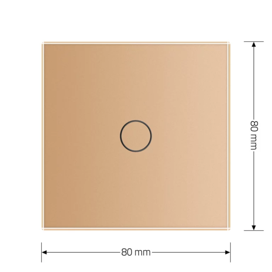 LIVOLO Сенсорна кнопка 1 сенсор 12/24V Livolo золотий скло (VL-C701CH-13) Коломия
