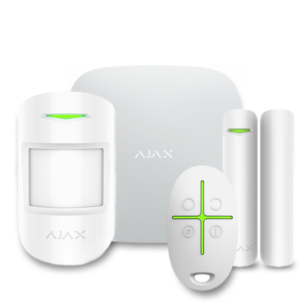 Комплект бездротової сигналізації Ajax StarterKit 2 white ( Hub 2/MotionProtect/DoorProtect/SpaceControl ) Київ - фото 1