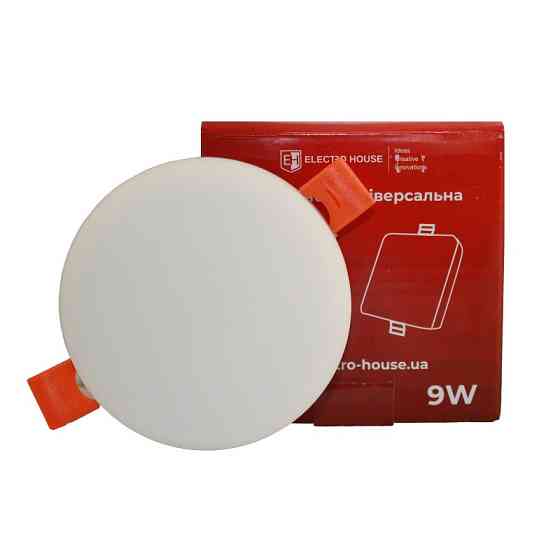 LED панель універсальна кругла Ø90 мм 9Вт, холодний білий 6500К, 800 Лм Дніпро