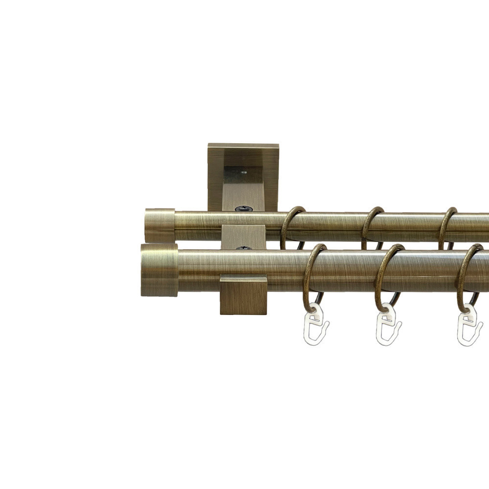 Карниз Orvit Заглушка металевий дворядний техно гладка труба кільце металеве Антик 25\19 мм 160 см Львов - изображение 1