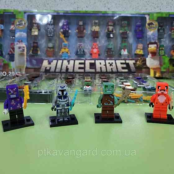 Набор фигурок Minecraft 24 героя Майнкрафт человечки с подставками 2915 Хмельницкий