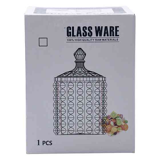 Yiwu Цукорниця з кришкою Ø 7.5 см ваза цукорниця кругла скляна HP-4-102 Коломия