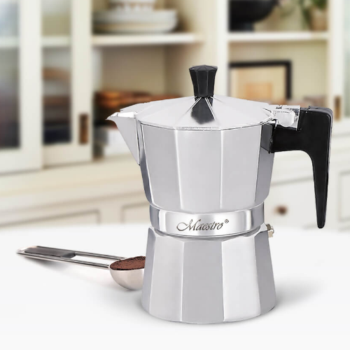 Кавоварка гейзерна 300мл (6 порцій) алюмінієва MR-1666-6 Maestro Житомир