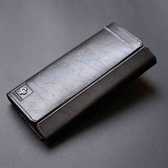 Борсетка елітна шкіряна Чорна (GRANDE PELLE) Київ