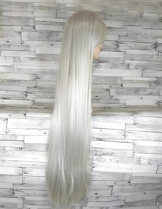 Длинные серые парики RESTEQ 100см, прямые волосы, парики из высококачественных синтетических термостойких волокон Киев - изображение 2