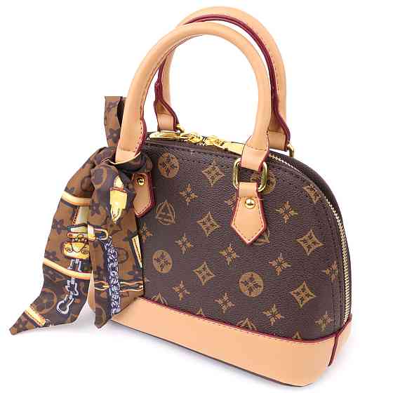 Каркасна жіноча сумка з екошкіри Vintage sale_15152 Коричневий Київ