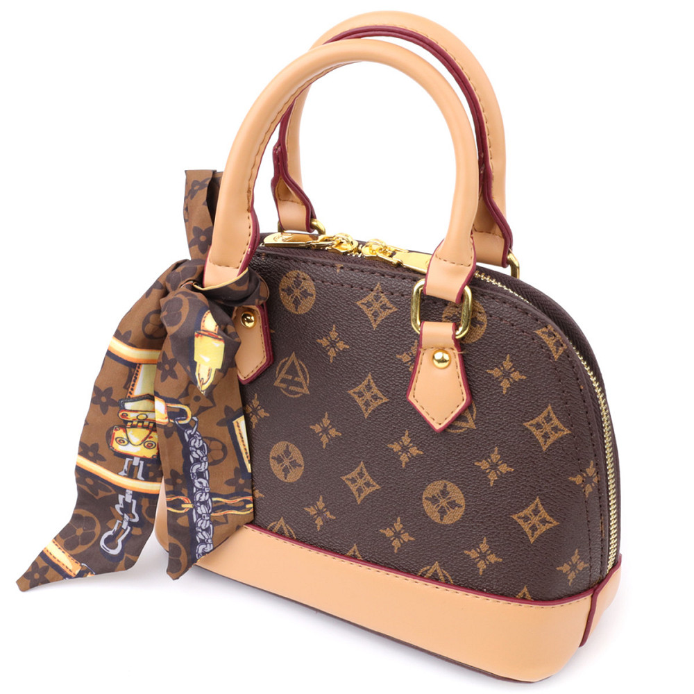 Каркасна жіноча сумка з екошкіри Vintage sale_15152 Коричневий Київ - фото 1