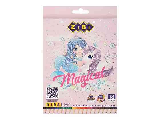 Карандаши цветные 18кол. , МАГІЯ, KIDS Line ТМ ZiBi Киев