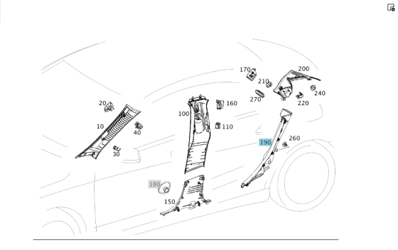 Mercedes-Benz  A1176901125 9H68 Обшивка стійки C нижня ліворуч CLA C117 Одесса