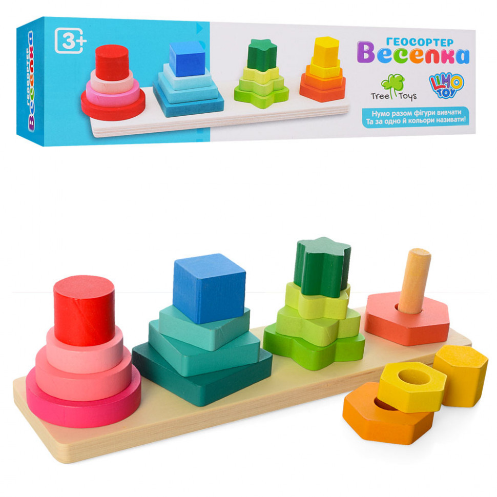 Развивающий набор Геометрика MD 1216 деревянный Винница - изображение 1