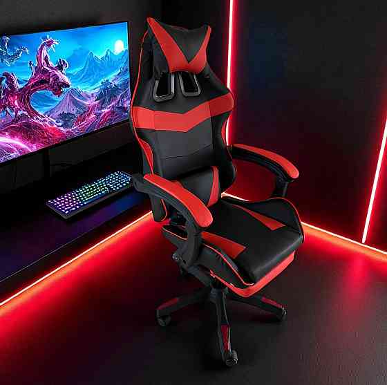 Геймерское кресло Vicotan VIP — профессиональный комфорт в чёрно-красном дизайне Львов