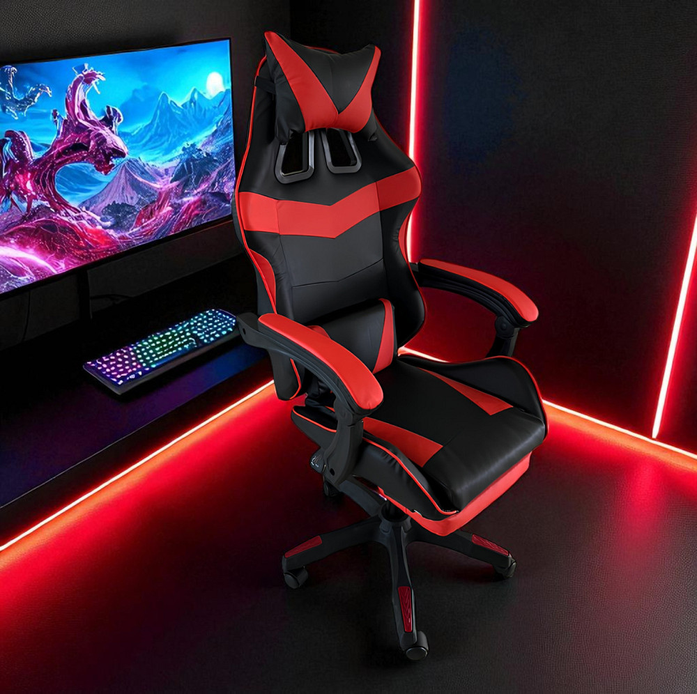 Геймерське крісло Vicotan VIP — професійний комфорт у чорно-червоному дизайні Львів - фото 5