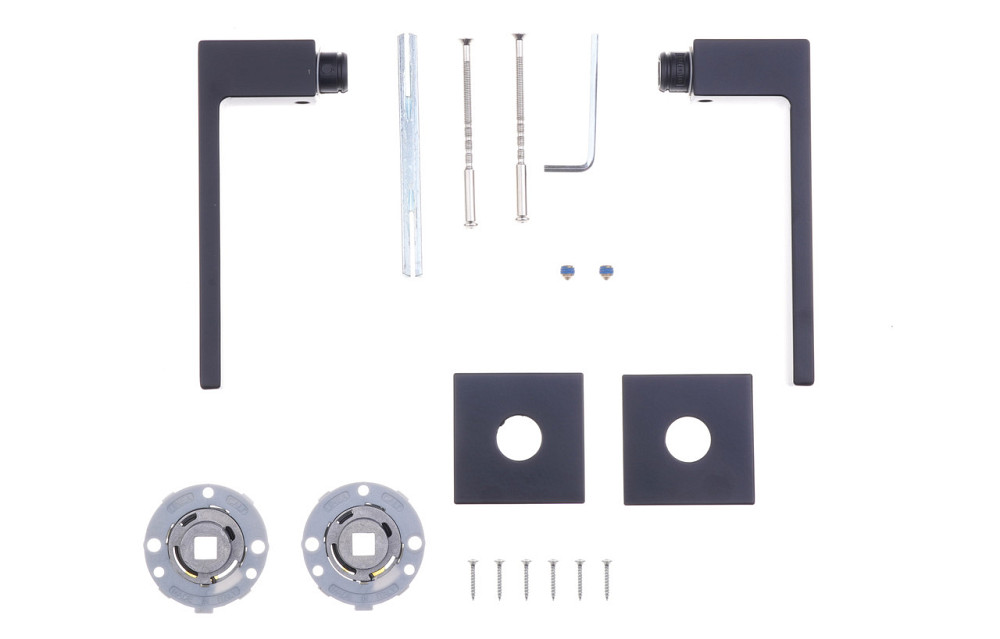 Ручка Linea Cali, модель Corner хром матовый Черный Киев - изображение 4