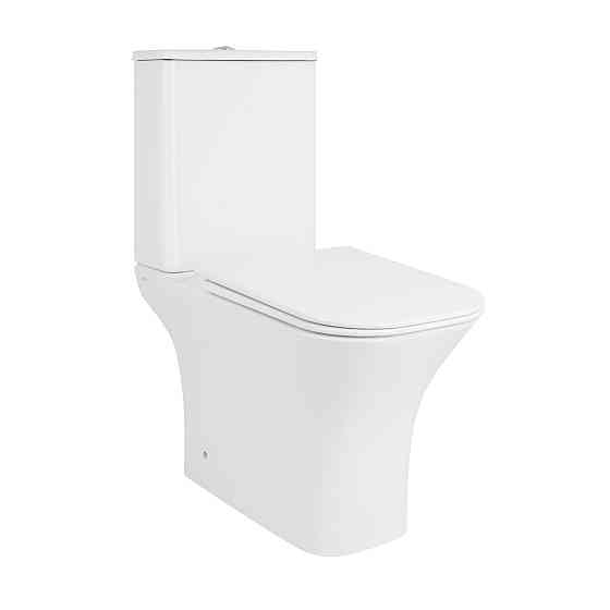 Унитаз-компакт Qtap Presto Quadro безободковый с сиденьем Soft-close QT24221215AW Киев