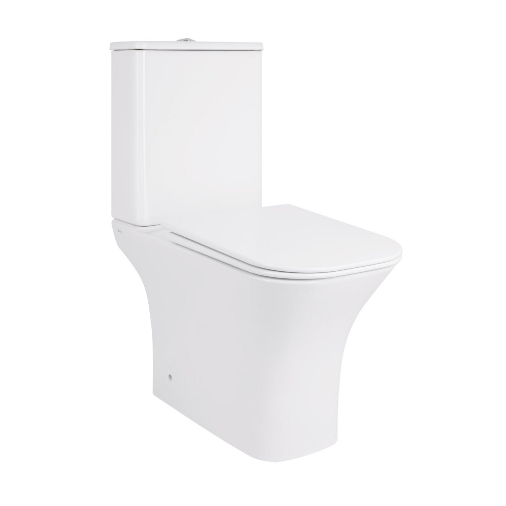 Унитаз-компакт Qtap Presto Quadro безободковый с сиденьем Soft-close QT24221215AW Киев - изображение 1