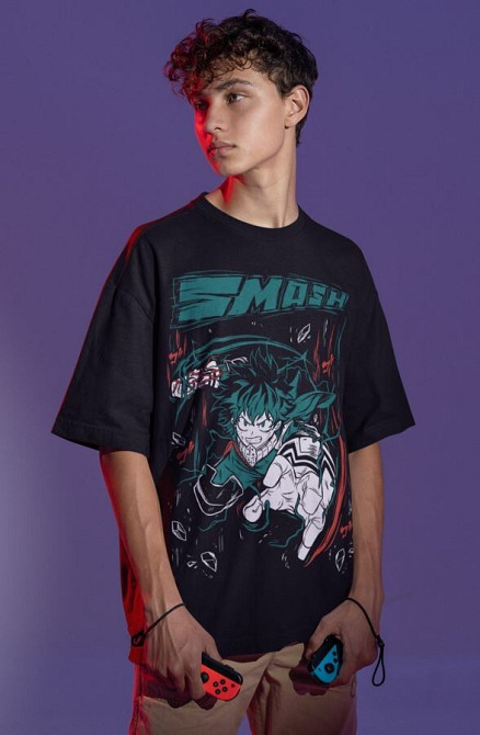 Футболка мужская аниме Аниме Аниме Аниме Аниме оверсайз (S/M/L) Черний AnimeJ1173 Днепр - изображение 7