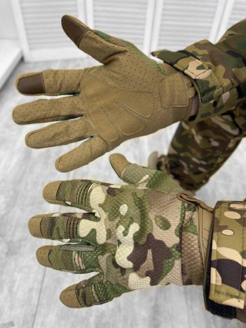 Чоловічі софтшов перчатки мультикам захисні тактичні Одеса - фото 1