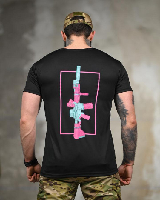 Тактична футболка SELION Gun black ТР6766 Одеса - фото 4